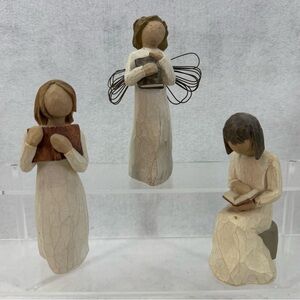 Lot of 3 Willow Tree Book Figures - Angel of Learning, Love of Learning, Wisdom